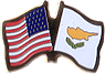 Cyprus / USA friendship flag lapel pin