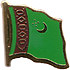 Turkmenistan flag lapel pin